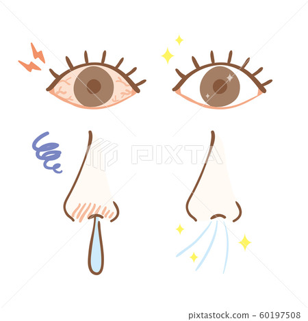 Hay fever symptom before and after Hay fever symptom before and after 60197508