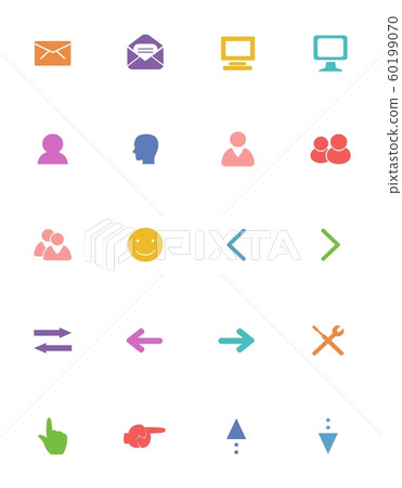彩色象形圖圖標 彩色象形圖圖標 60199070
