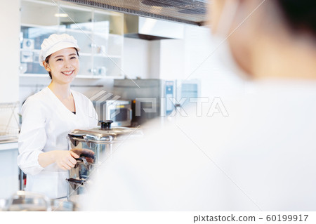 Lunch center kitchen female cook 60199917