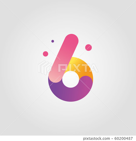 6 logos with gradation colors 60200487