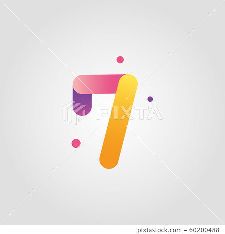 Gradient color number 7 logo 60200488