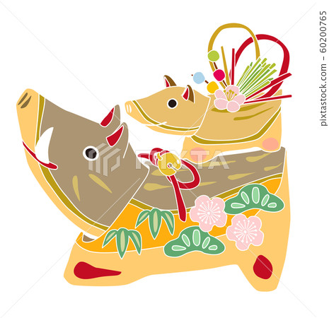 Wild boar figurine parent and child 2 60200765