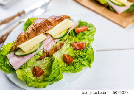 French croissant with ham 60200783