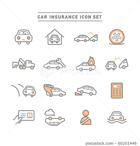 insurance, vehicle insurance, icon 60201446