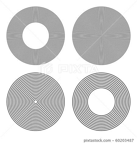 Circles set. Abstract geometric design elements. Circles set. Abstract geometric design elements. 60203487