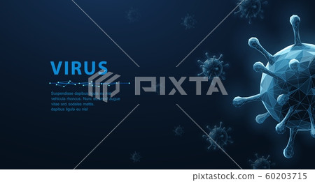 Virus. Abstract vector 3d viral microbe... - Stock Illustration ...
