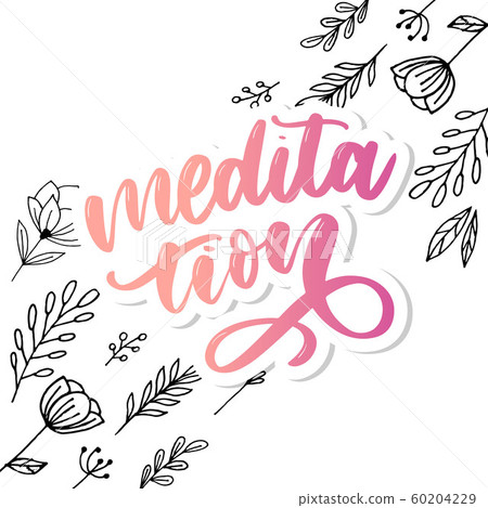 Vector illustration of My Therapy is meditation. Vector illustration of My Therapy is meditation. 60204229