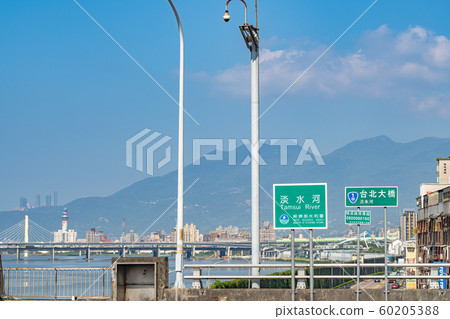  台北橋交通台北台灣連接台北市和新北市的橋樑 60205388