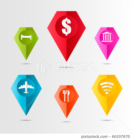 Map pointer 3d pin. - Stock Illustration [60207670] - PIXTA