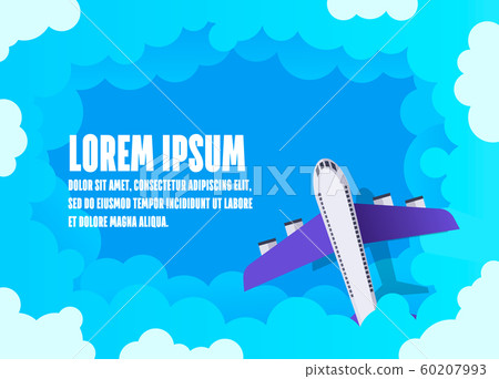 Airplane flying over a world map 60207993