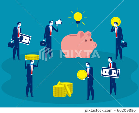 Crowdfunding project. Concept business vector Crowdfunding project. Concept business vector 60209880