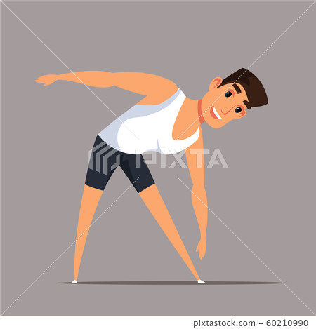 Man doing morning exercises vector illustration Man doing morning exercises vector illustration 60210990