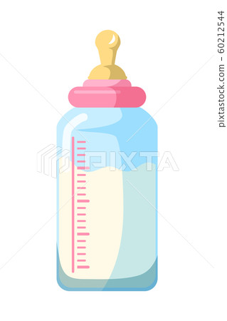 Baby feeding bottle flat vector illustration 60212544