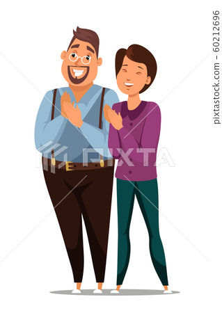 Clapping concert spectators flat illustration 60212696