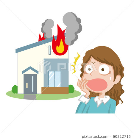 火驚訝的女人災難火 火驚訝的女人災難火 60212715