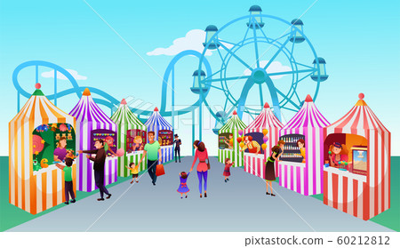 People at fait flat vector illustration 60212812