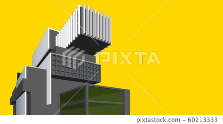 3D illustration architecture building perspective 3D illustration architecture building perspective 60213333