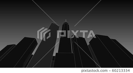 Modern architecture wireframe. Concept of urban Modern architecture wireframe. Concept of urban 60213334