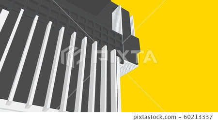 3D illustration architecture building perspective 3D illustration architecture building perspective 60213337