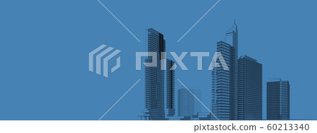 Modern architecture wireframe. Concept of urban Modern architecture wireframe. Concept of urban 60213340