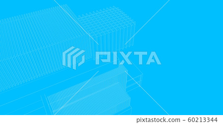 3D illustration architecture building perspective 3D illustration architecture building perspective 60213344
