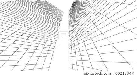 Modern architecture wireframe. Concept of urban Modern architecture wireframe. Concept of urban 60213347