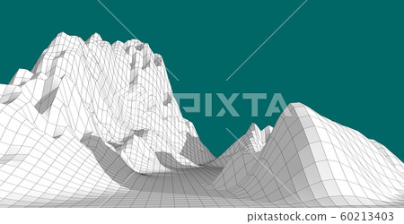 3D Illustration of terrain, mountains, desert, 60213403