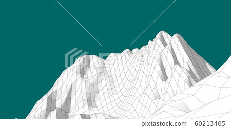 3D Illustration of terrain, mountains, desert, 60213405