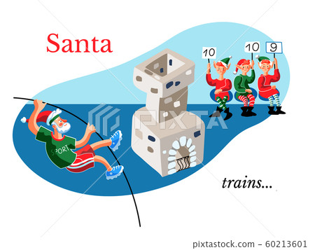 Santa training comic banner template Santa training comic banner template 60213601