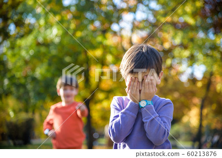 Pupil bullying another in the yard at the Pupil bullying another in the yard at the 60213876