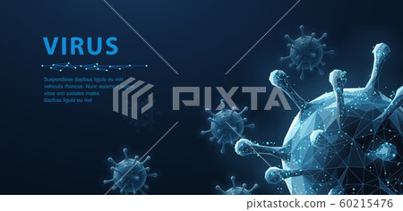Virus. Abstract vector 3d viral microbe... - Stock Illustration ...