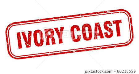 Ivory Coast stamp. Ivory Coast red grunge isolated 60215559