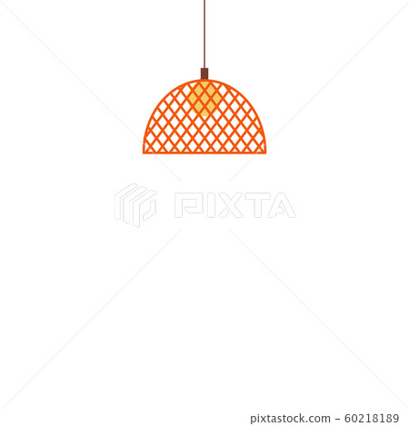 Pendant lights hanging lampicon flat cartoon vector illustration isolated. Pendant lights hanging lampicon flat cartoon vector illustration isolated. 60218189
