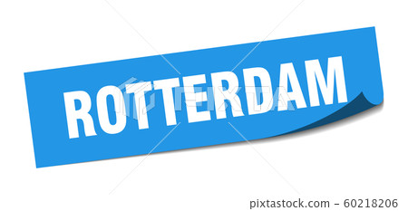 Rotterdam sticker. Rotterdam blue square peeler 60218206