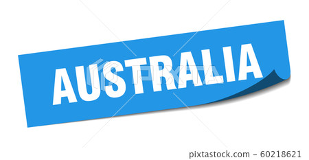 Australia sticker. Australia blue square peeler Australia sticker. Australia blue square peeler 60218621
