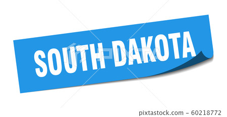 South Dakota sticker. South Dakota blue square - Stock Illustration ...