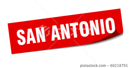 San Antonio sticker. San Antonio red square peeler 60218791