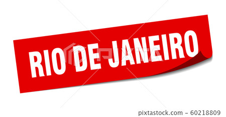 Rio De Janeiro sticker. Rio De Janeiro red square 60218809