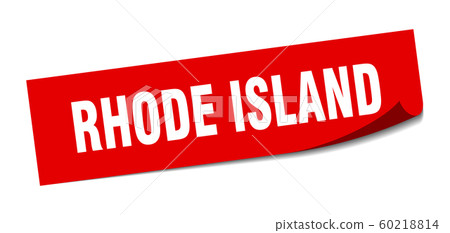 Rhode Island sticker. Rhode Island red square 60218814
