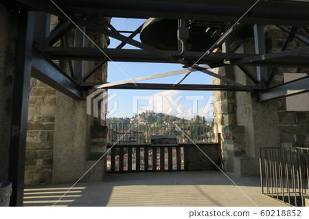 Bergamo: A superb view from the city tower of the 12th century 60218852