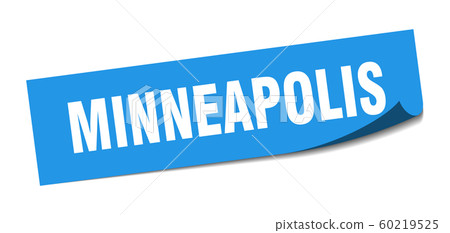 Minneapolis sticker. Minneapolis blue square 60219525