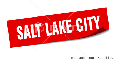 Salt Lake City sticker. Salt Lake City red square 60221109