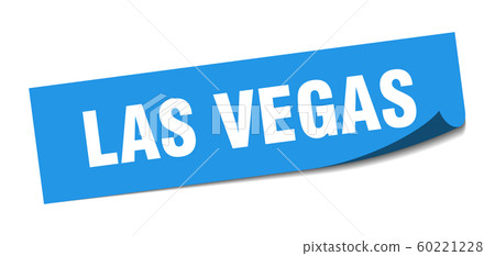 Las Vegas sticker. Las Vegas blue square peeler 60221228