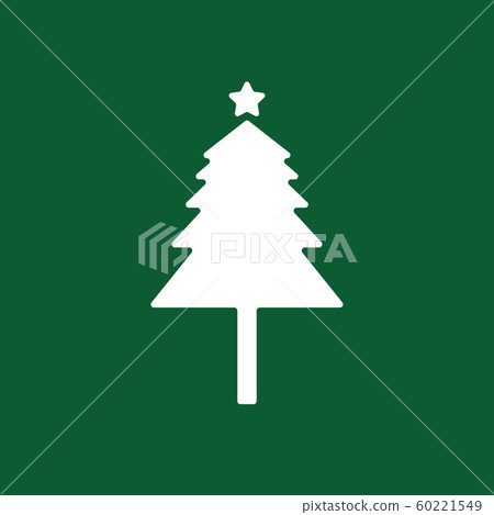 Christmas tree vector on green background 60221549