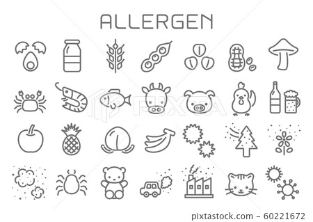 Allergen icon set 60221672