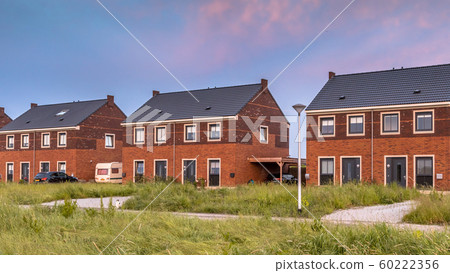 Street with modern family houses Street with modern family houses 60222356