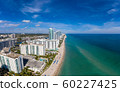 Aerial view beach panorama of Miami Beach, panorama stitched from 9 photos 60227425