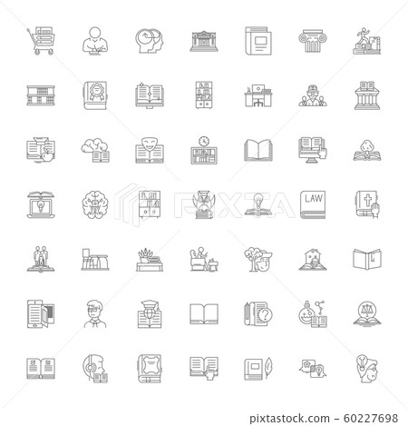 Library linear icons, signs, symbols vector line illustration set 60227698