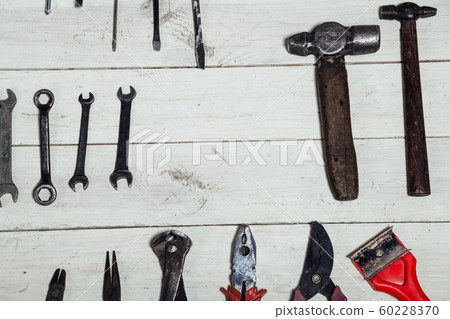 construction hammers screwdriver repair tool pliers on the board construction hammers screwdriver repair tool pliers on the board 60228370