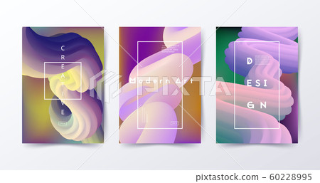 Colorful Liquid covers. Abstract gradient shapes Colorful Liquid covers. Abstract gradient shapes 60228995